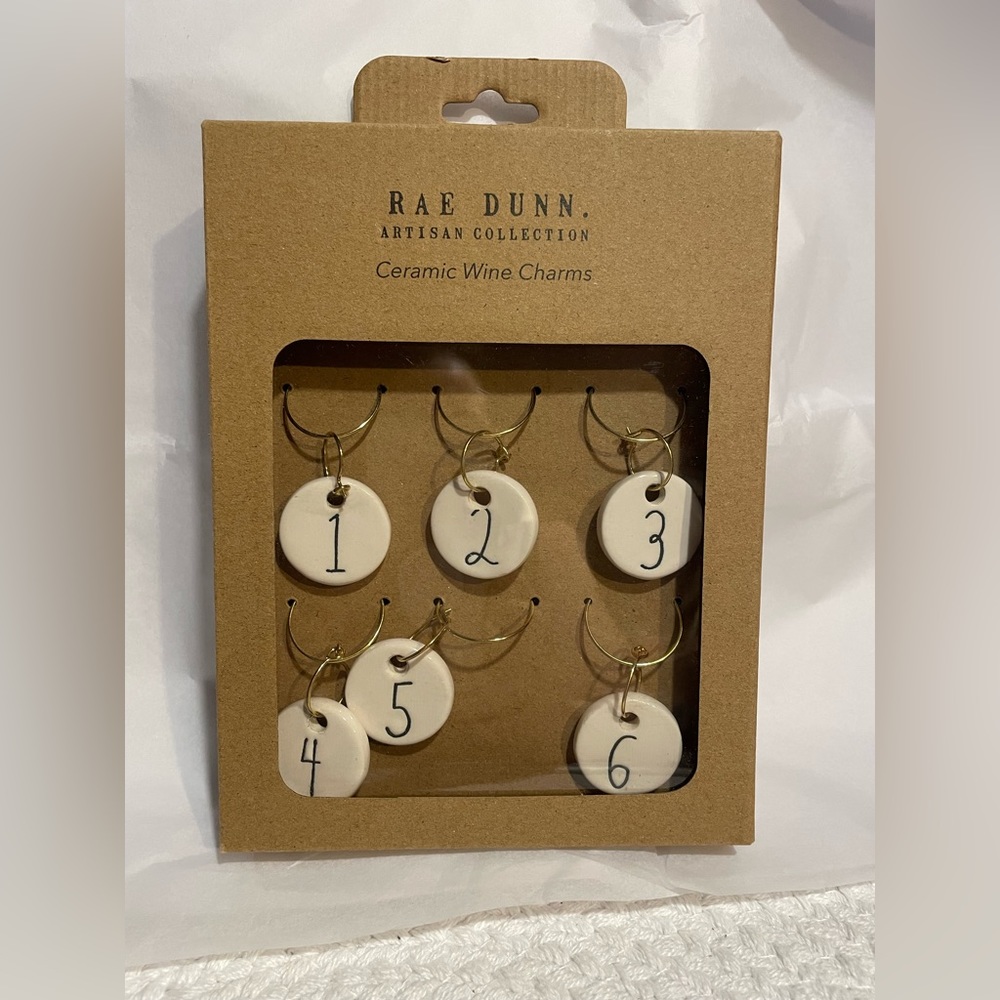 NEW Rae Dunn Ceramic Wine Charms